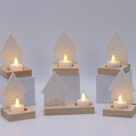 CERAMIC HOUSE CANDLE HOLDER